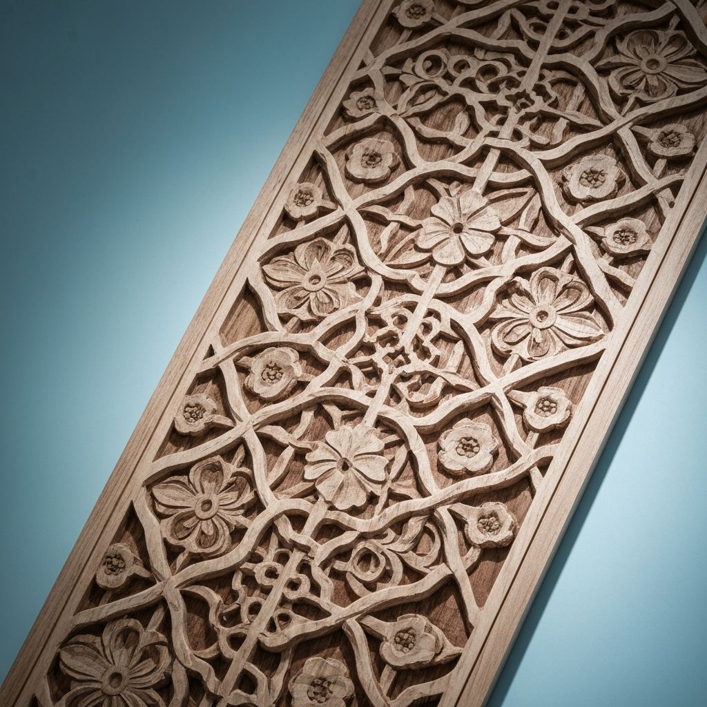 Furniture detail carved with CNC