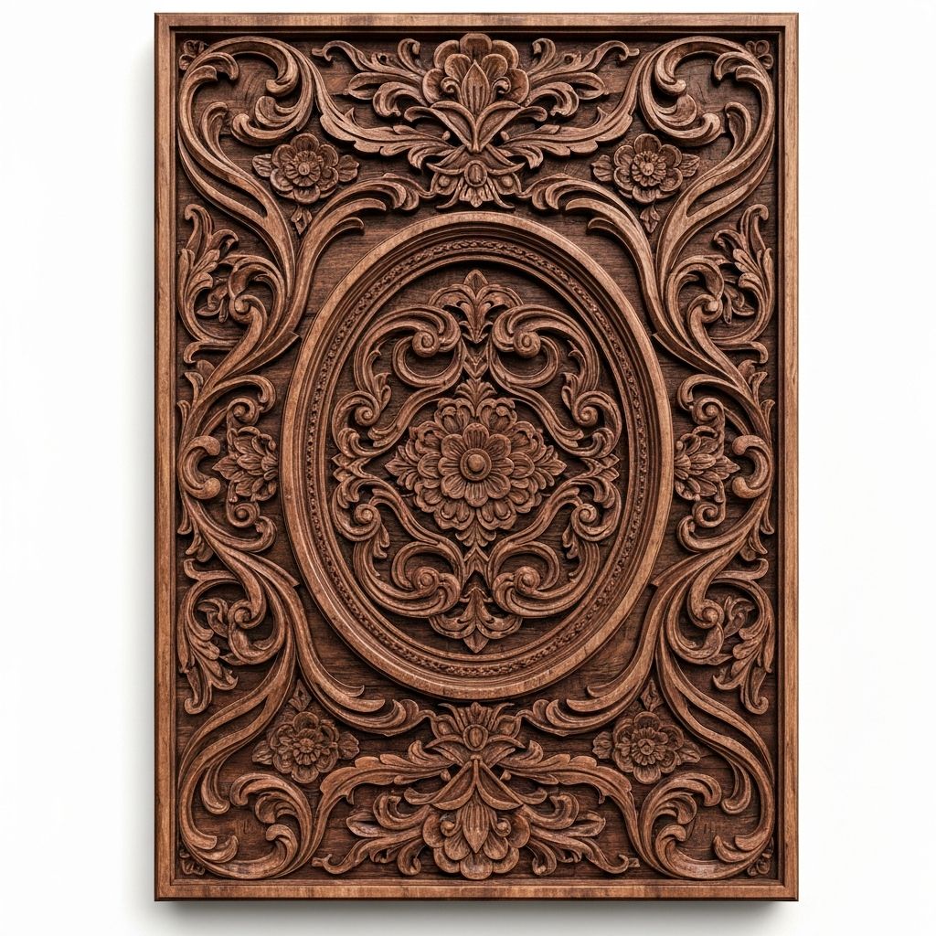 Custom wooden relief artwork